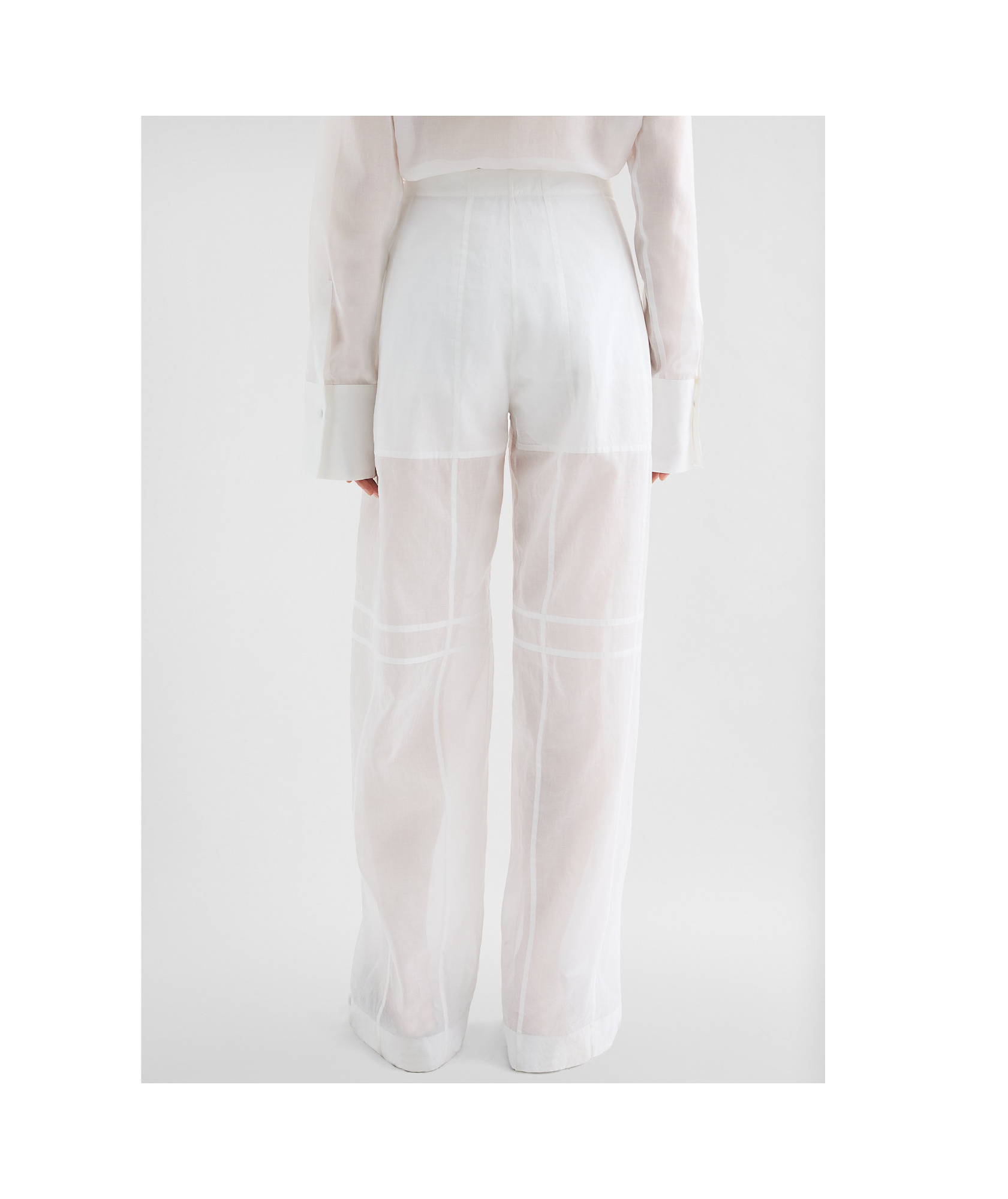 Jil Sander Cotton Muslin Trousers In White