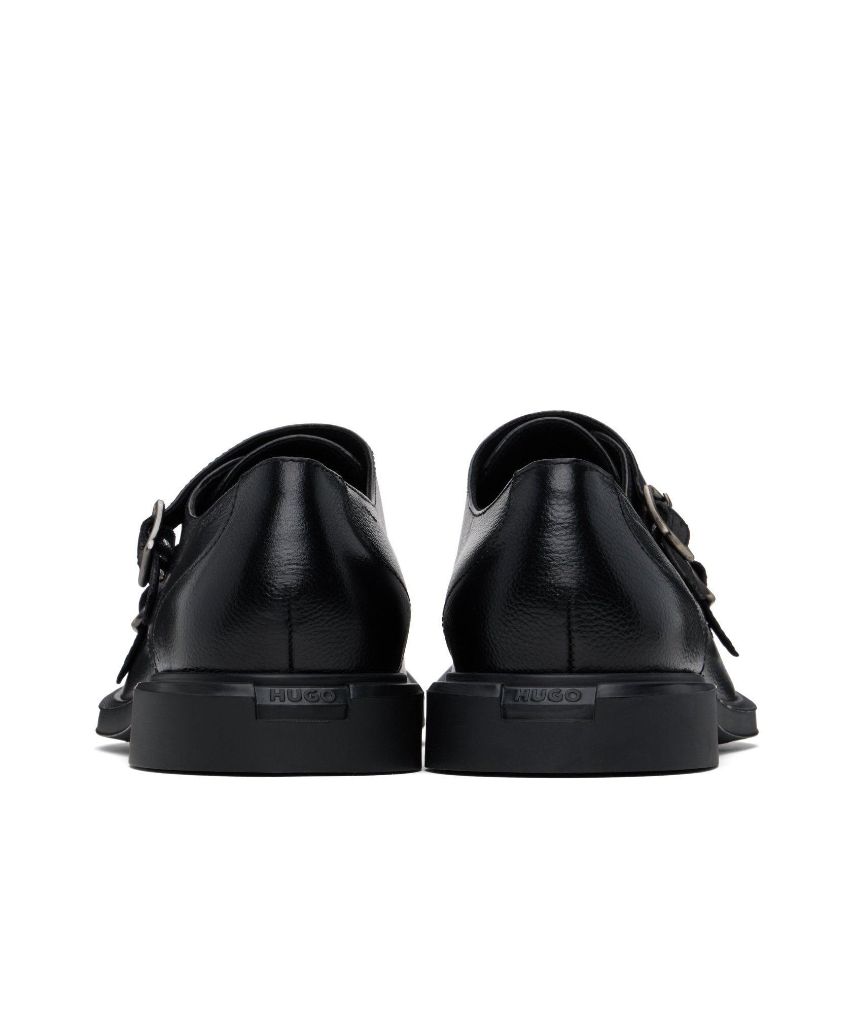 Hugo Boss Black Double Monkstraps In Black