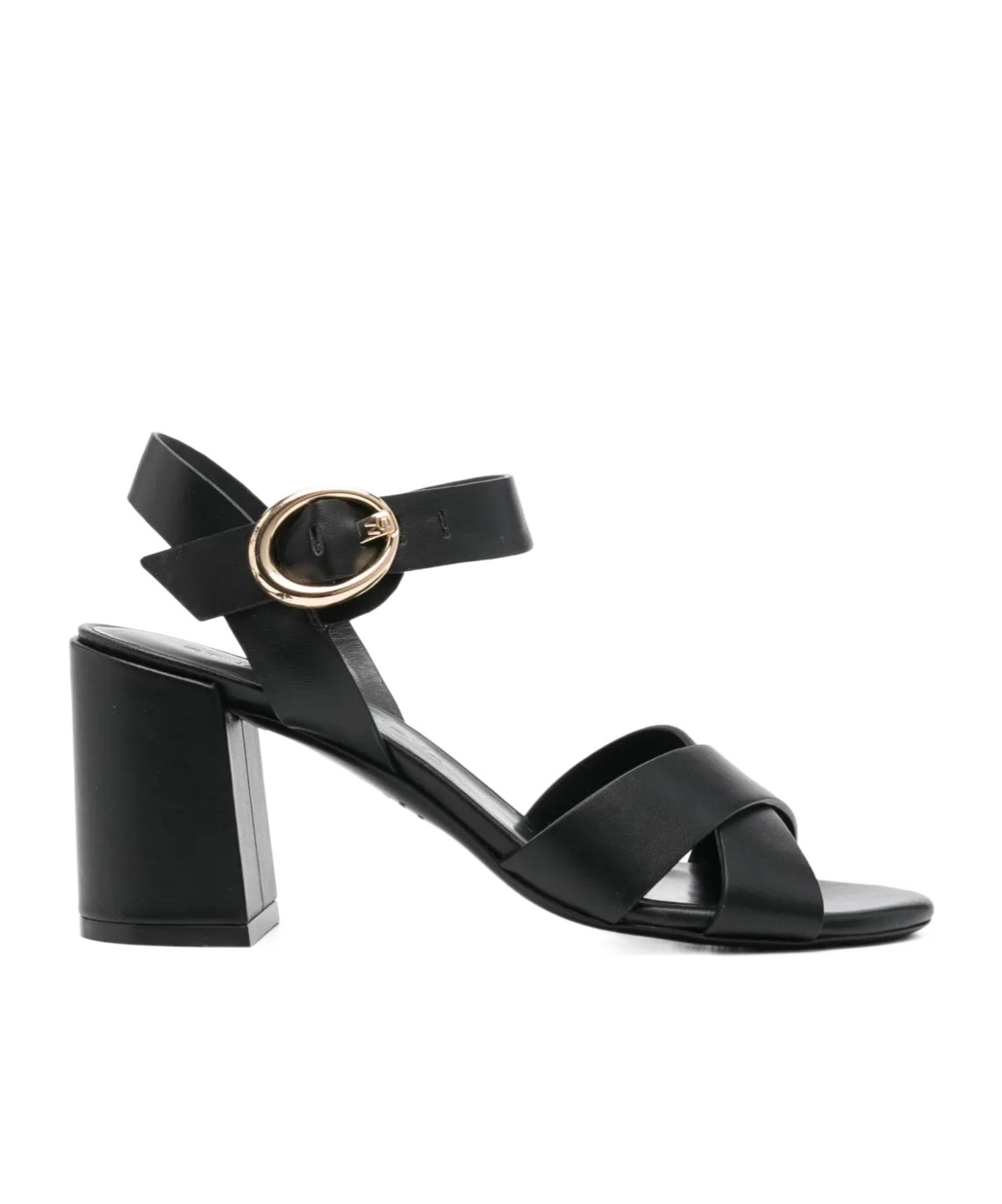 Stuart Weitzman Round Toe High Heel Sandals In Black