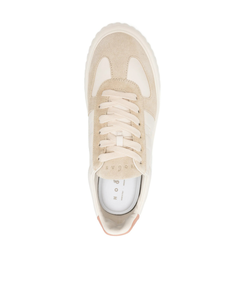 Hogan H-stripe Platform Sneakers In Neutral