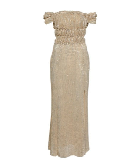 Altuzarra Embellished Silk Gown In Nude