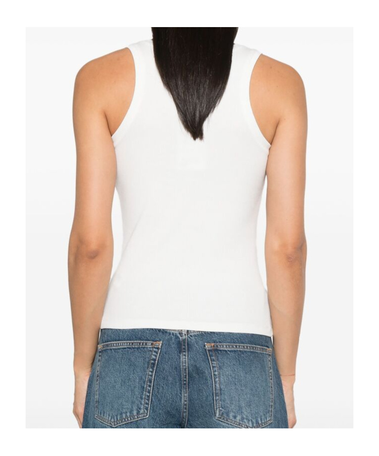 Anine Bing Ribbed Top Alessia In White