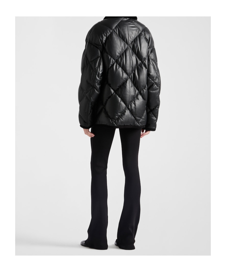 Prada Women Quilted Nappa Leather Caban In Black