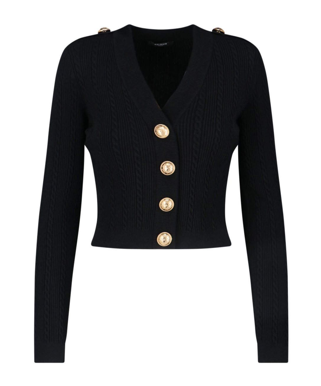 Balmain V-neck Long Sleeved Knitted Cardigan