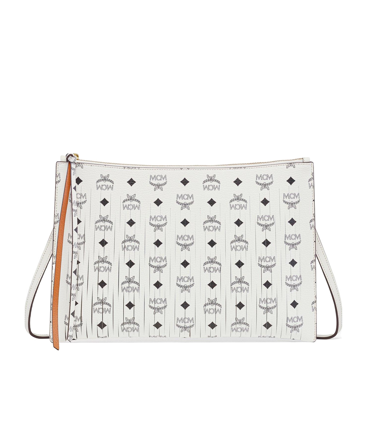 Mcm Medium Pouch-pocket Crossbody Bag In White