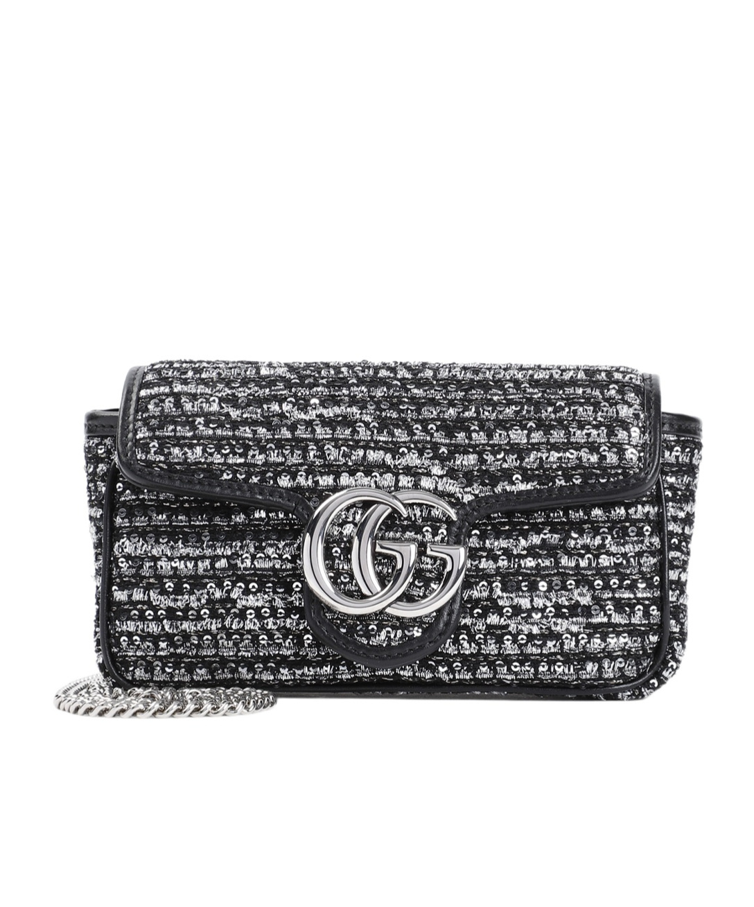 Gucci Mini Gg Marmont Super Cross Body Bag In Gray