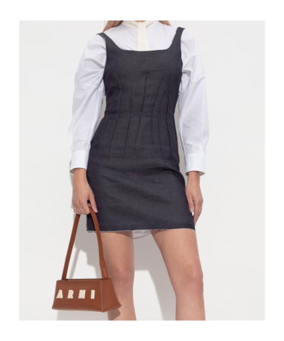 Marni Denim Dress In Gray