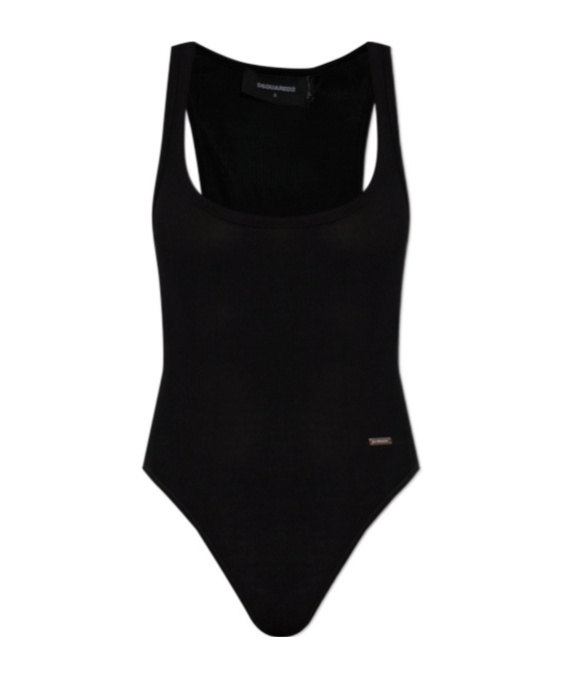 Dsquared2 Sleeveless Bodysuit In Black