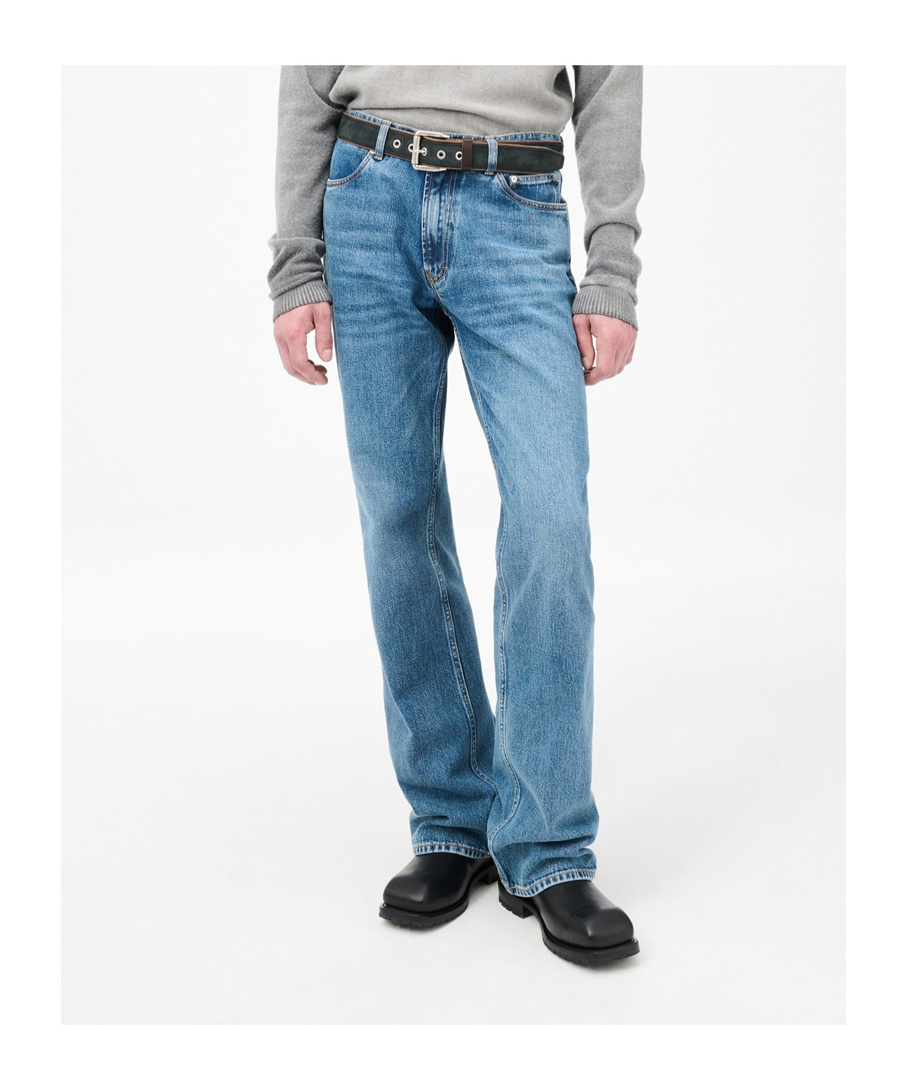 Our Legacy Belt Loop Denim Trousers In Blue