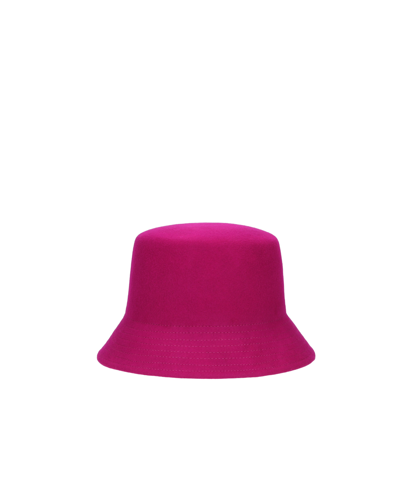 Borsalino Logo-plaque Knitted Bucket Hat In Pink