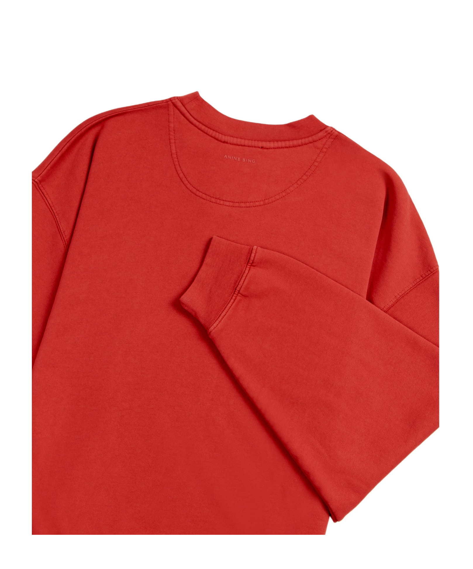Shop Anine Bing Jaci Organic-cotton Sweatshirt In Red