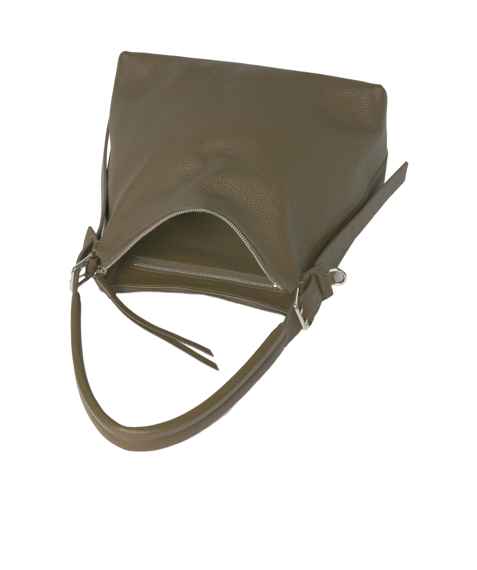 Shop Lemaire Hobo Zippered Handbag In Green