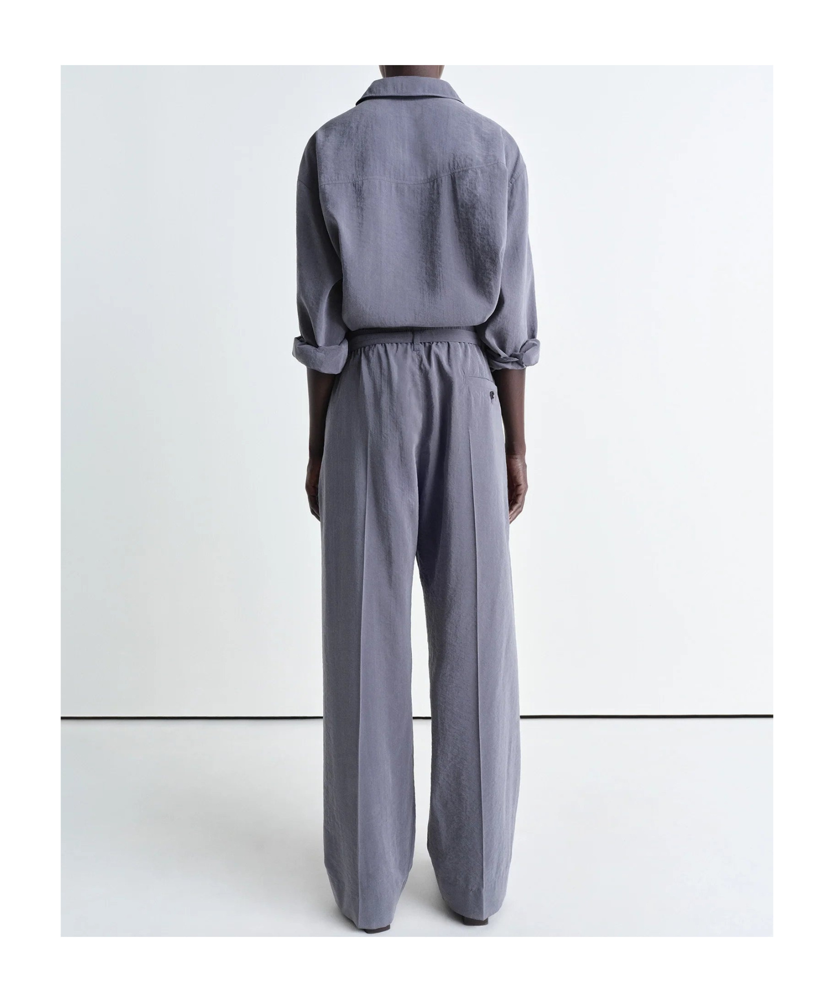 Lemaire High-waisted Trousers In Gray