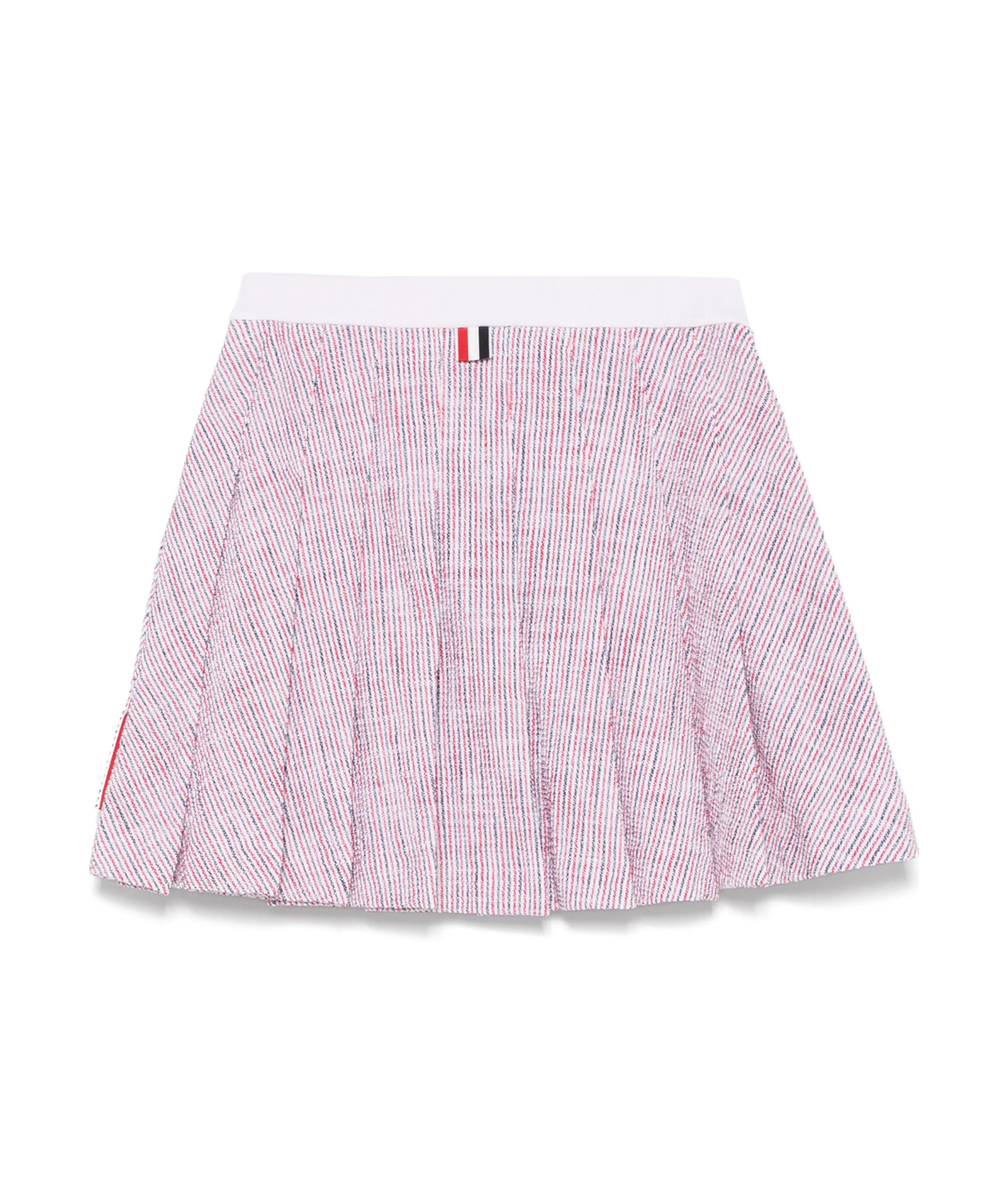 Thom Browne Rwb Cotton Mini Skirt In White