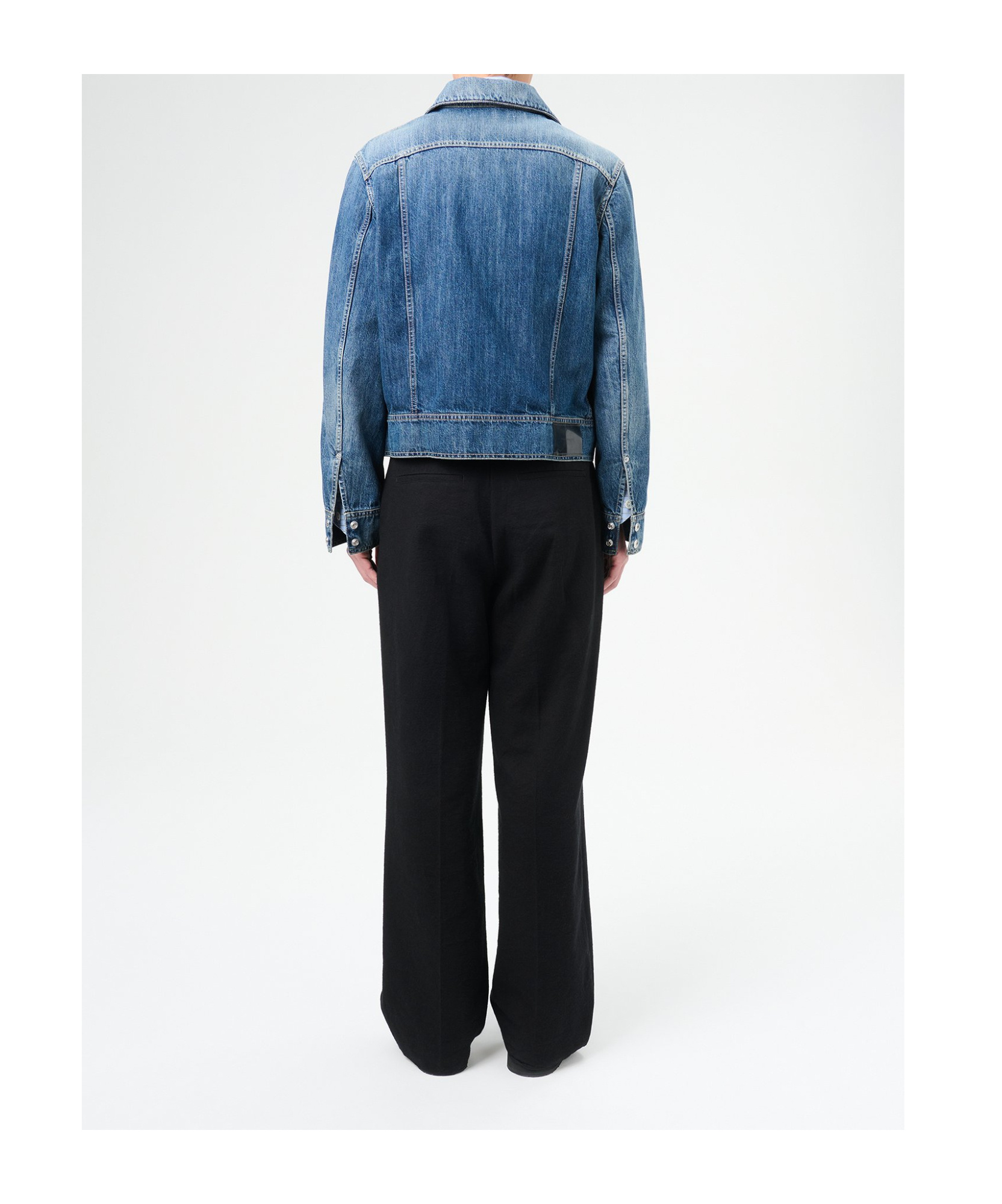 Our Legacy Zippered Denim Coat In Blue