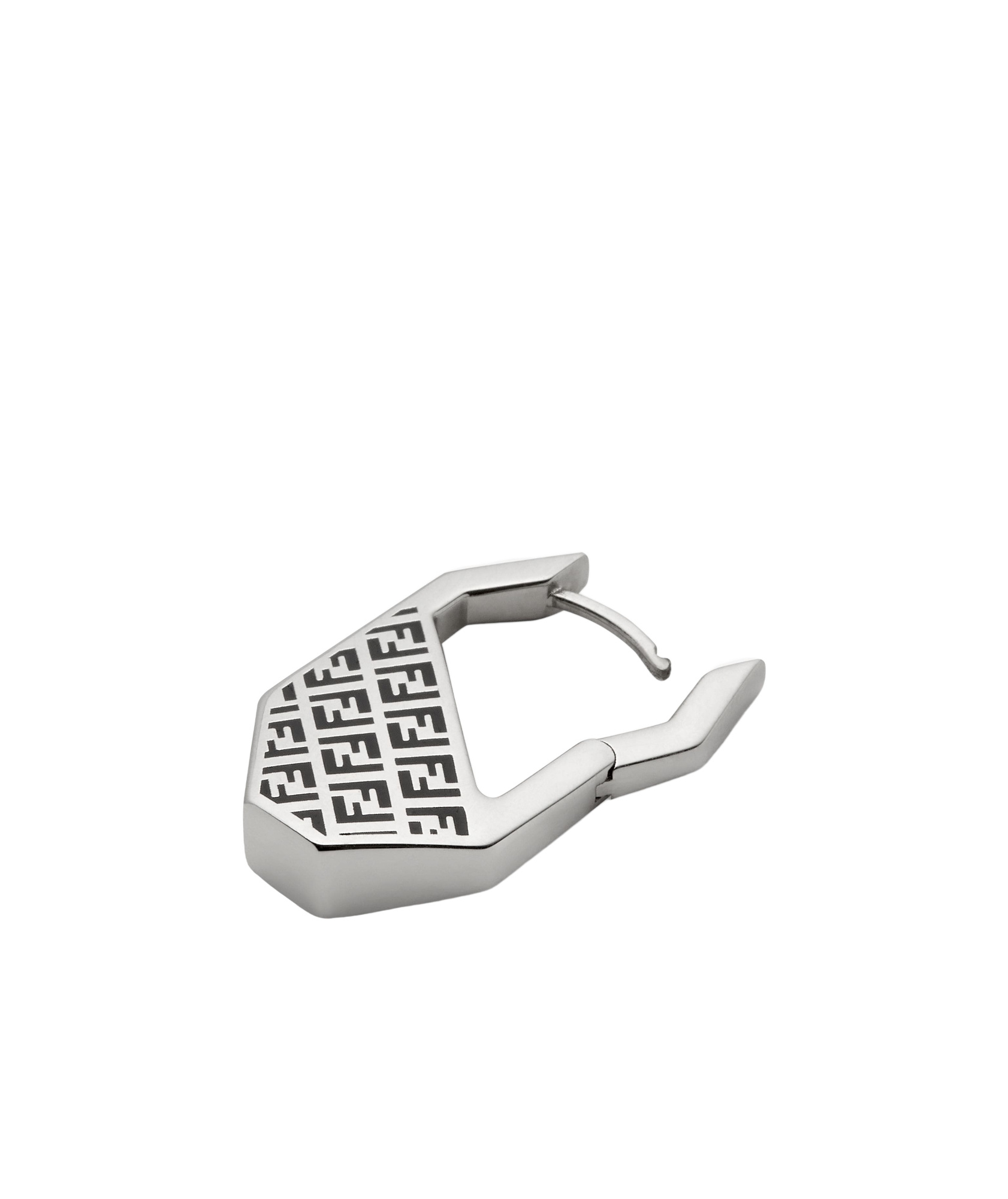 Fendi Hexagon Earrings In White