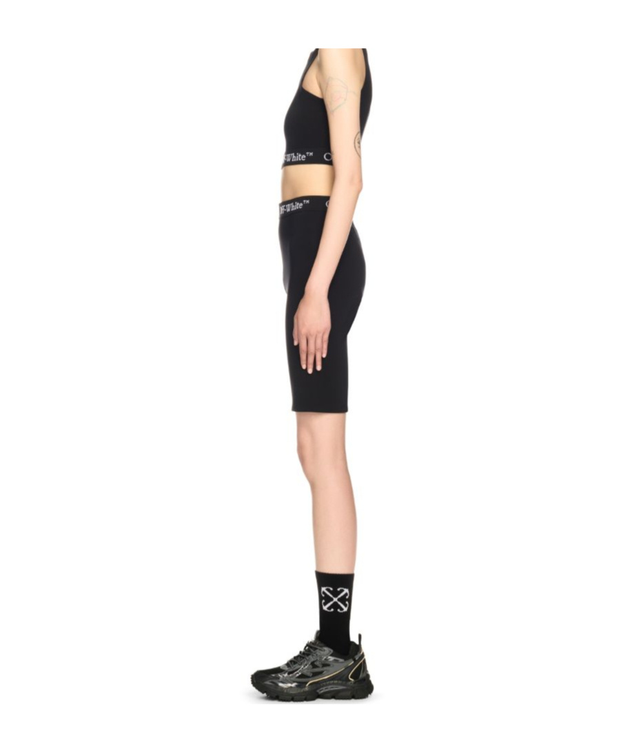 Off-white Off White Black Polyamide Blend Shorts In Black