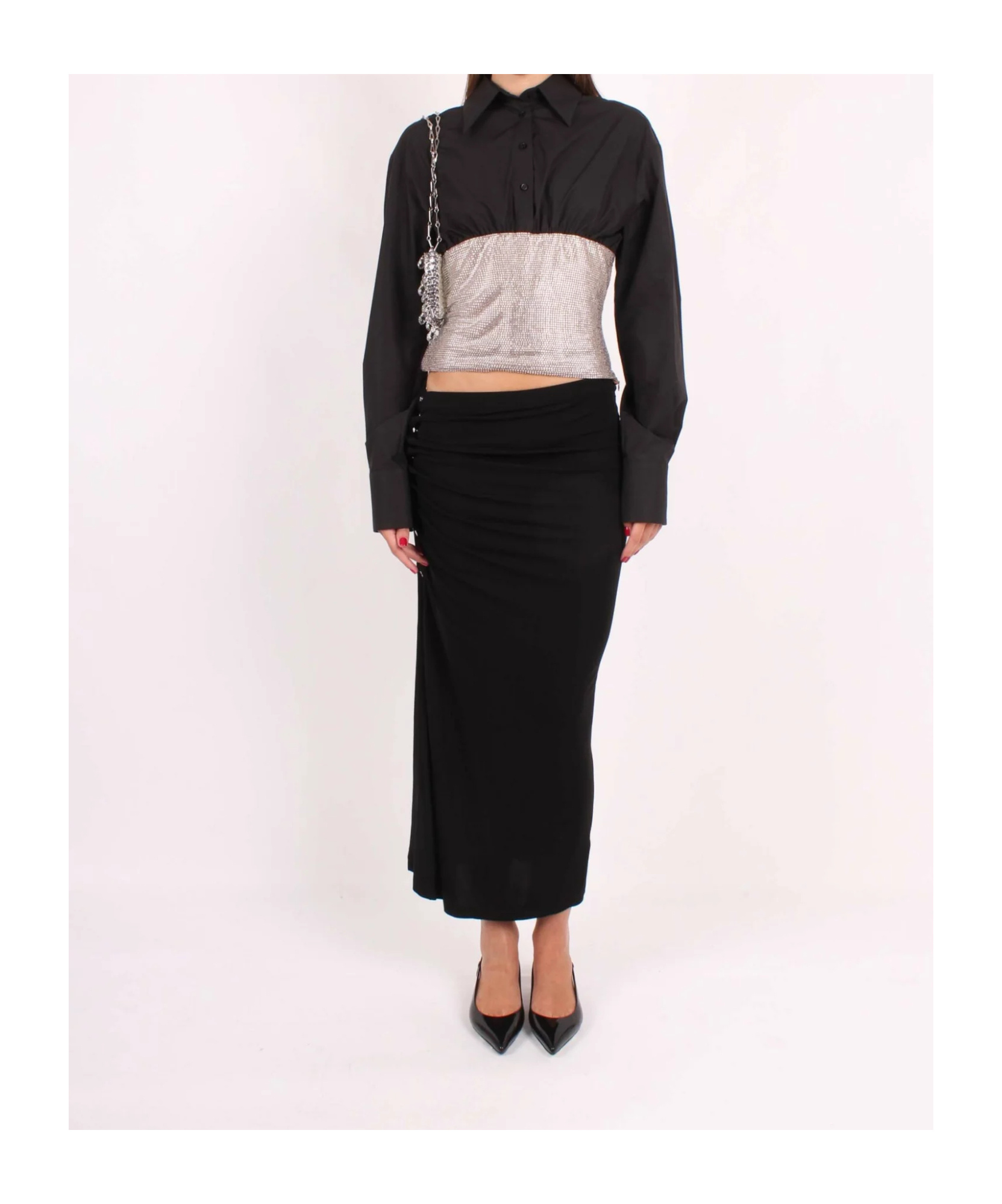 Giuseppe Di Morabito Crystal-embellished Long-sleeves Shirt In Multi