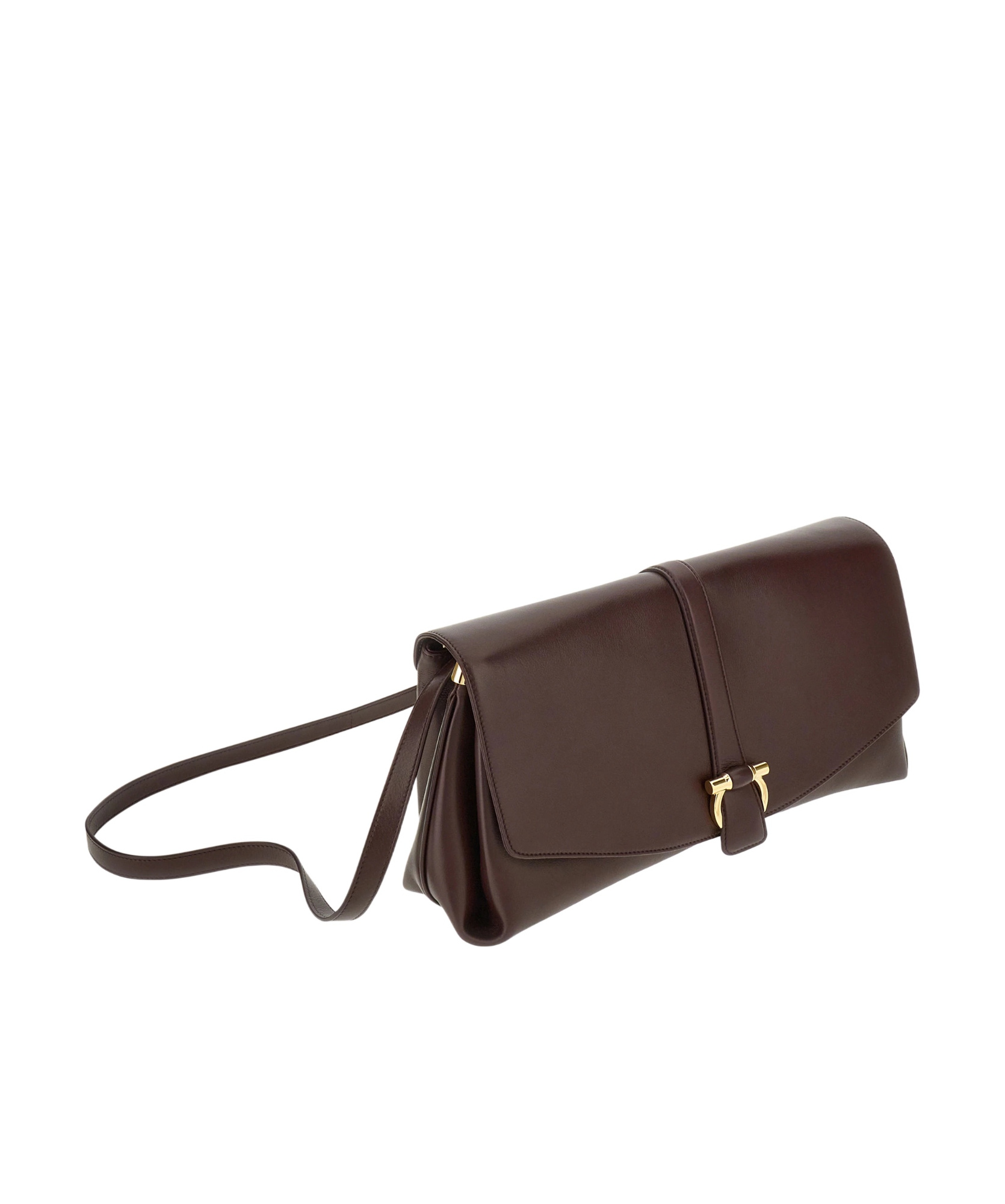 Shop Ferragamo Front Flip Large Shoulder Bag In Red