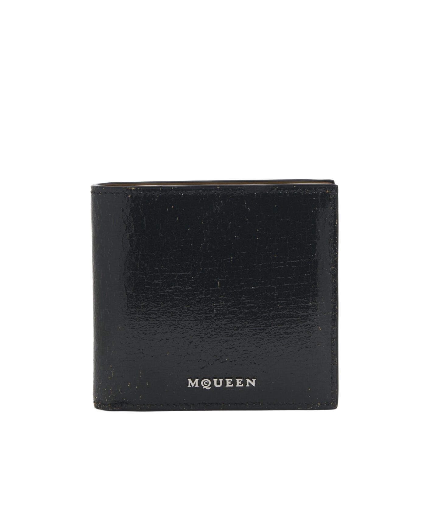 Alexander Mcqueen Double-fold Wallet In Black