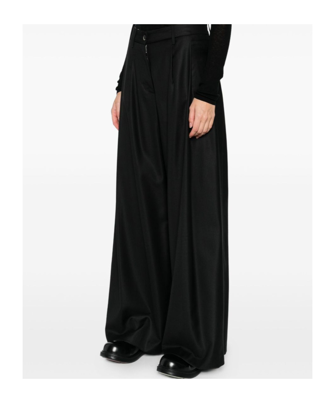 Nine In The Morning Casual Pants With Belt Loops In Black