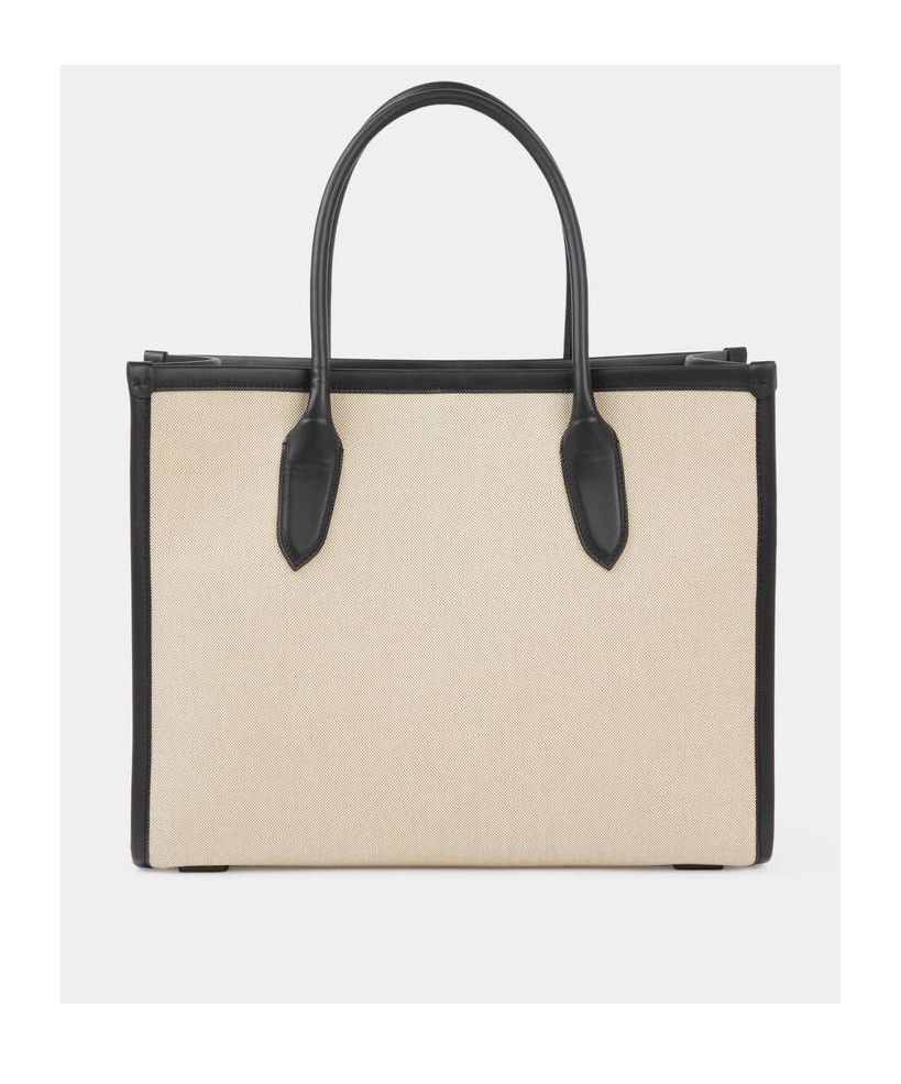 Kenzo Large 18 Canvas Tote Bag In Nude