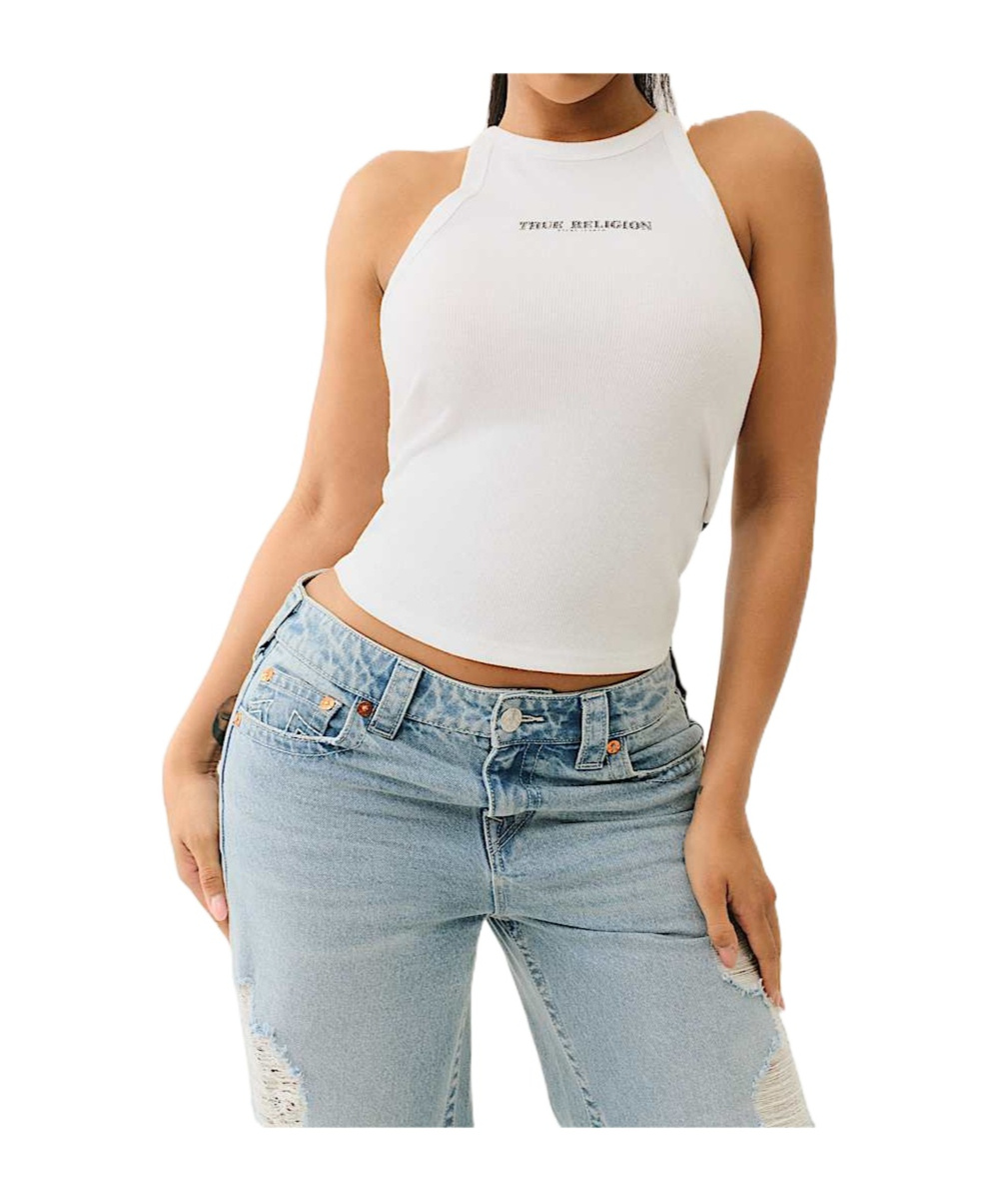 True Religion Sleeveless Vest In White