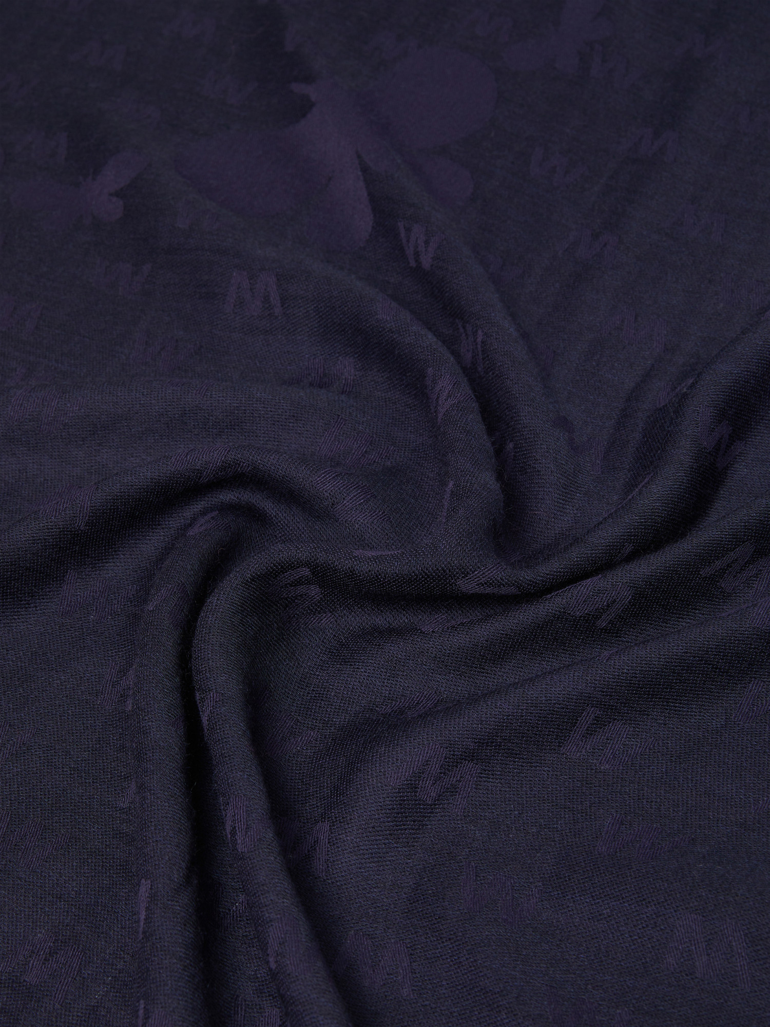 Weekend Max Mara Viscose And Wool Jacquard Shawl In Blue
