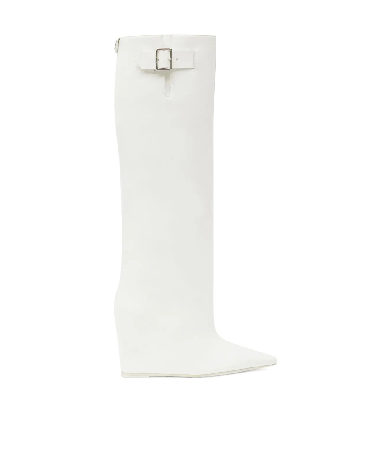 Courrèges Astro Leather Boots In White