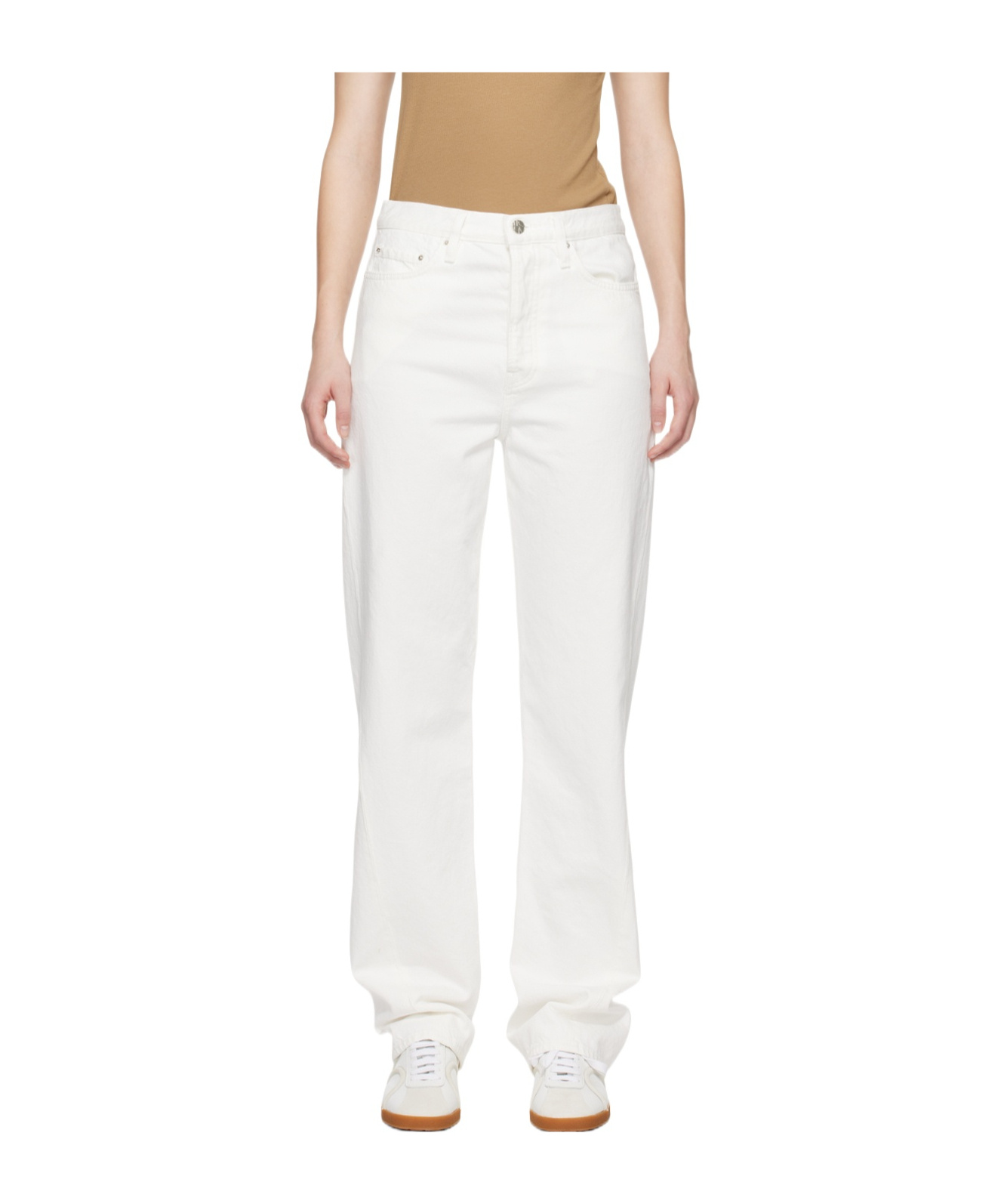 Totême Straight-leg Organic Cotton Jeans In White