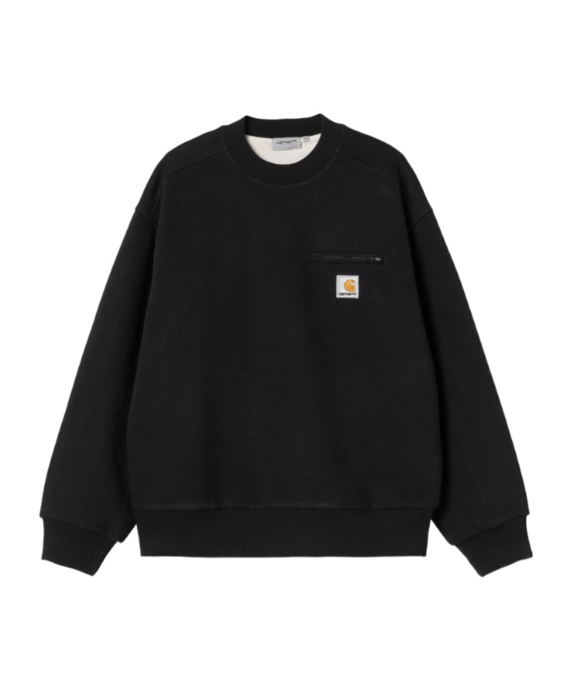 Carhartt Zip-pocket Sweatshirt In Black