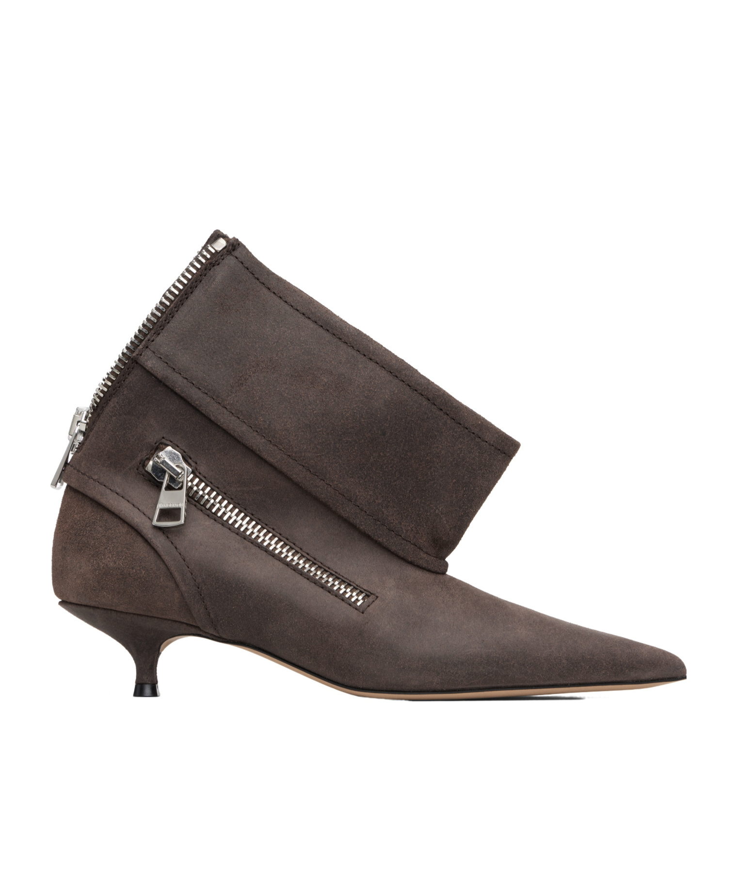 Jw Anderson Biker Kitten Heel Ankle Boots In Brown