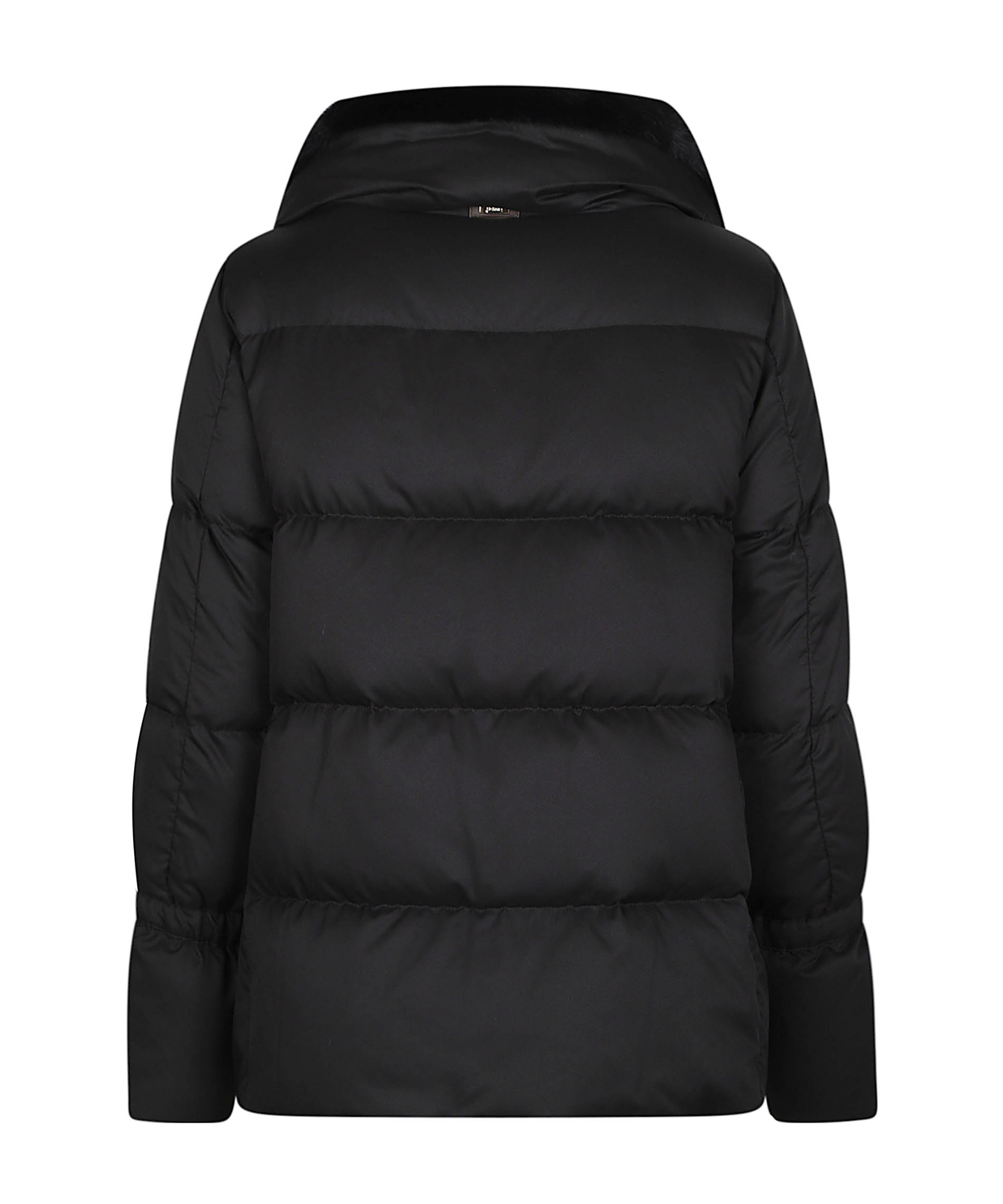 Herno Horizontal Quilted Down Polyester Down Jacket In Black