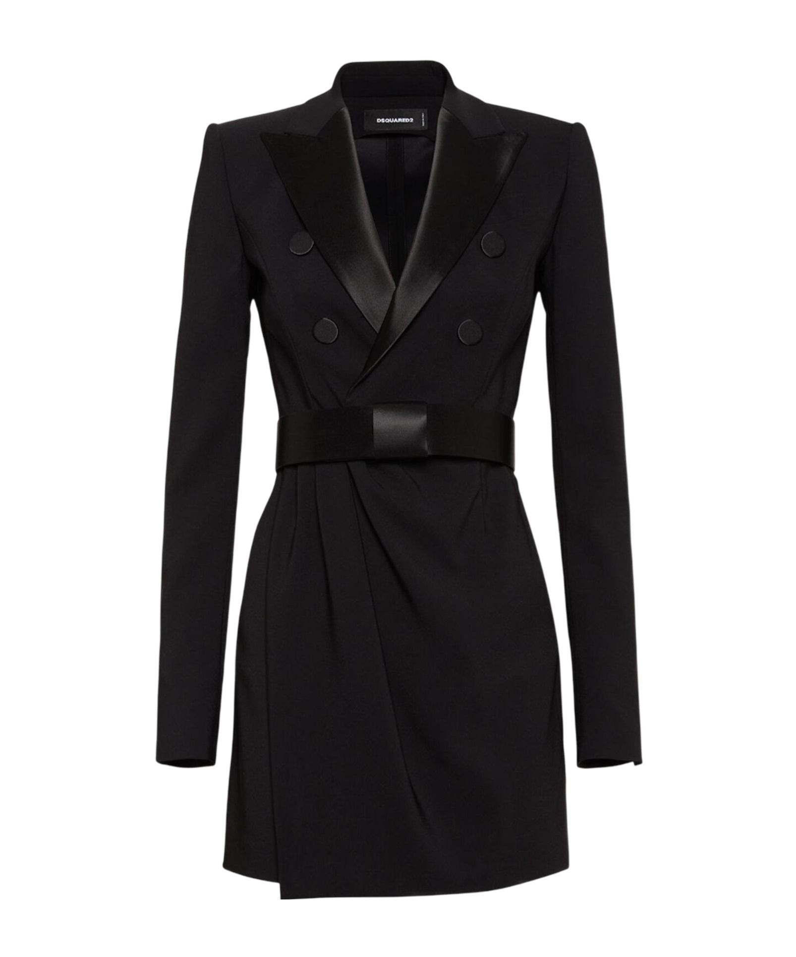 Dsquared2 Double-breasted Mini Dress In Black