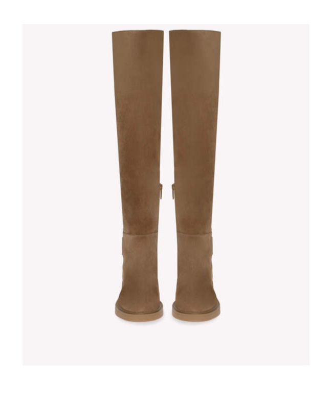 Gianvito Rossi Lexington Over-the-knee Suede Boots In Brown