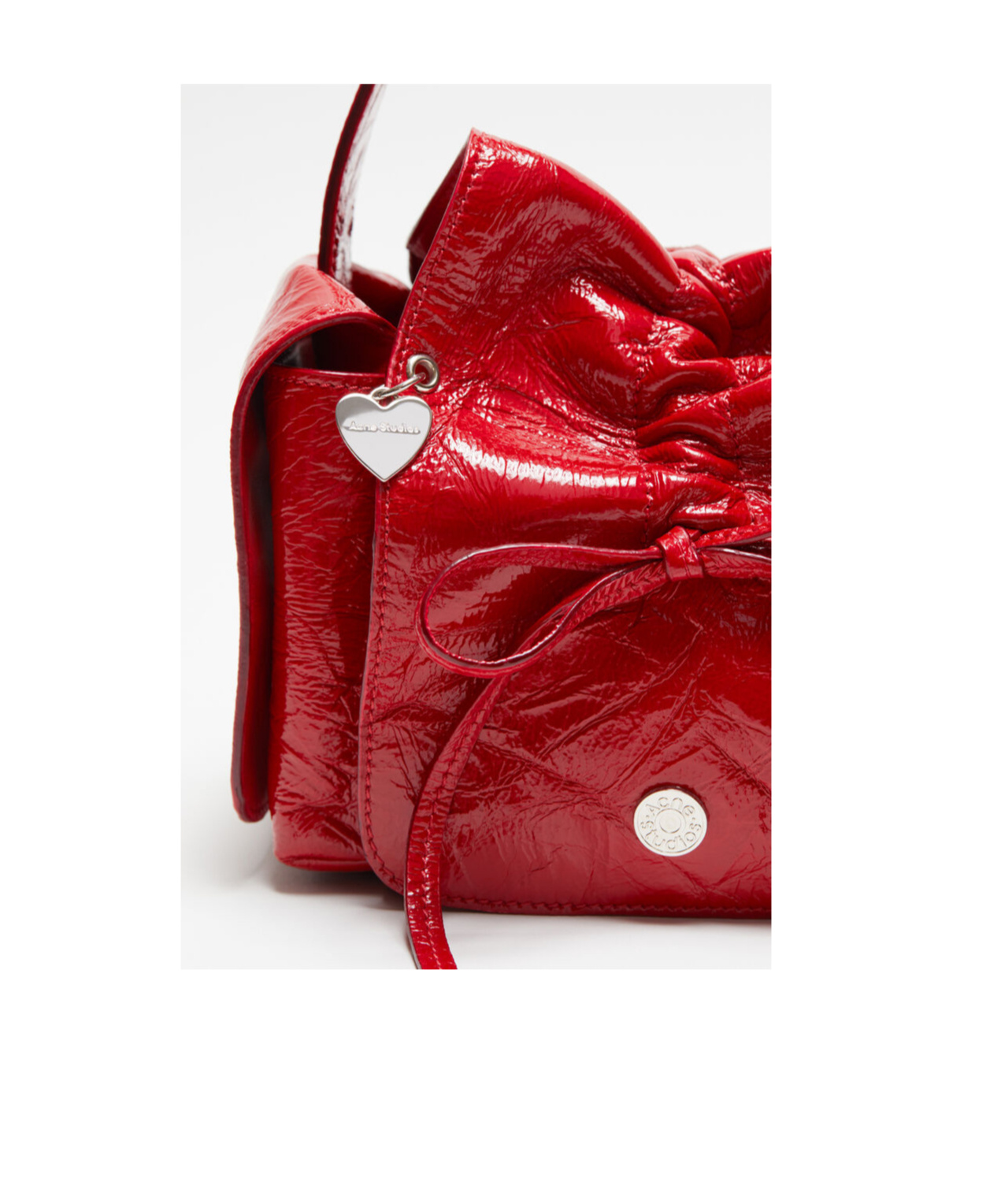 Acne Studios Multi-pocket Pleated Handbag In Red