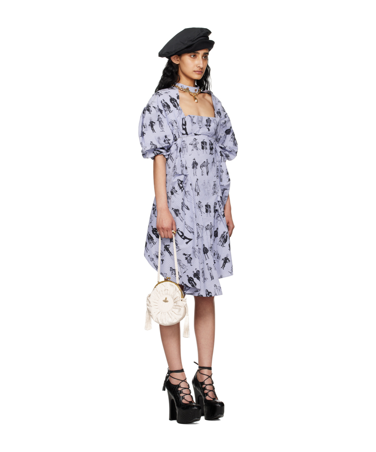 Vivienne Westwood Blue Cranbroune Midi Dress In Multicolor