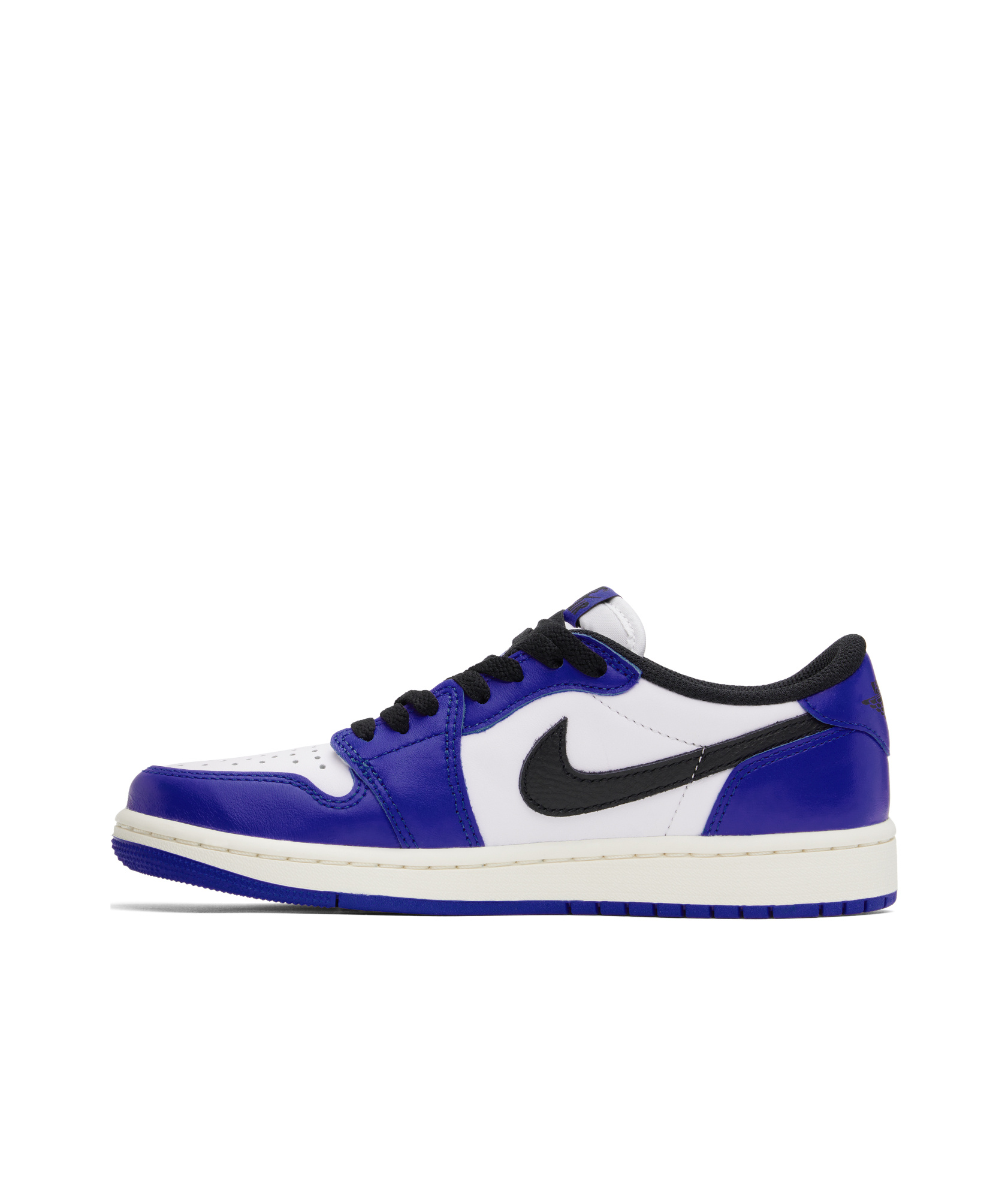 Nike Big Kids Blue & White Air Jordan 1 Retro Low Og Sneakers In White/black