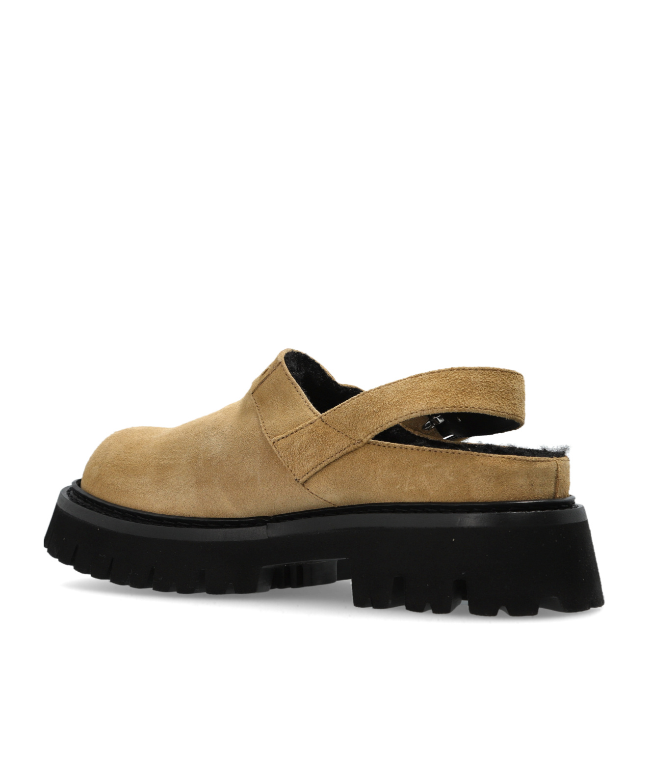 Moschino Buckle Strap Mules In Nude