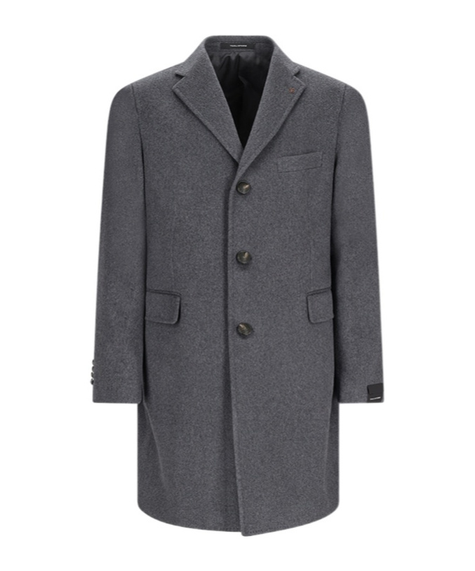 Tagliatore Three-button Wool Coat In Gray