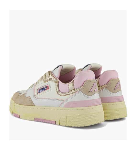 Autry Clc Low Retro-inspired Sneakers With Sole In Nude
