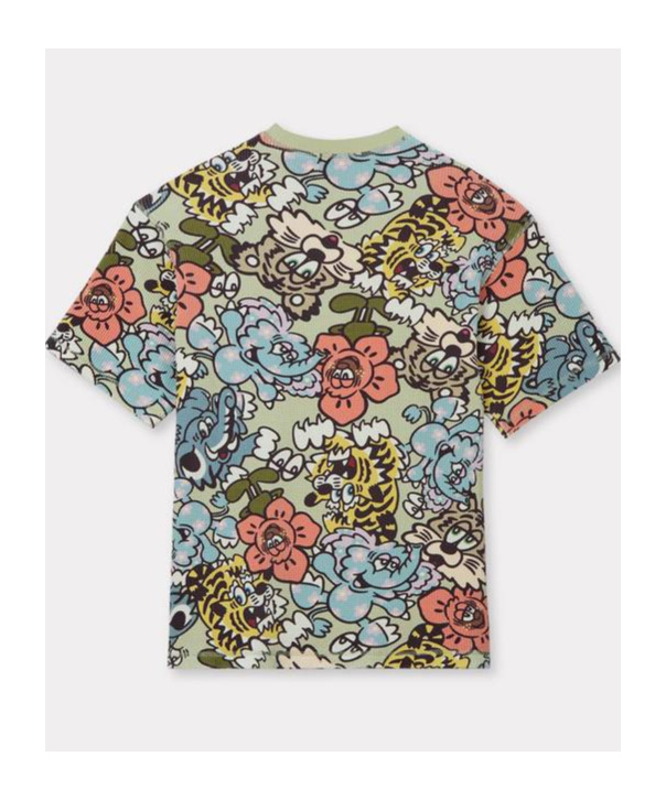 Kenzo Verdy Printed Waffle-knit Cotton T-shirt In Multicolor