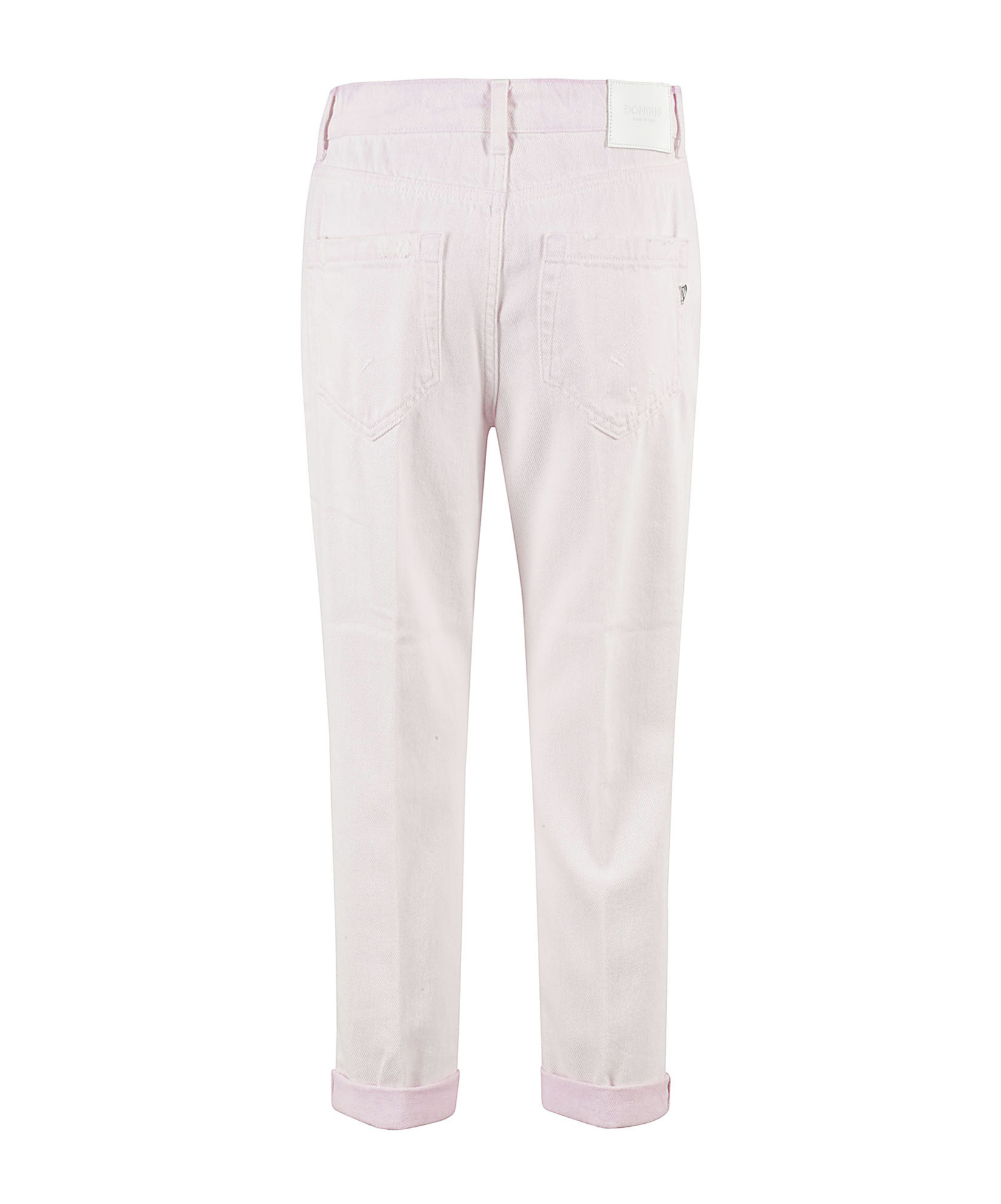 Dondup Distressed Buttoned-fly Cropped Trousers In Neutral