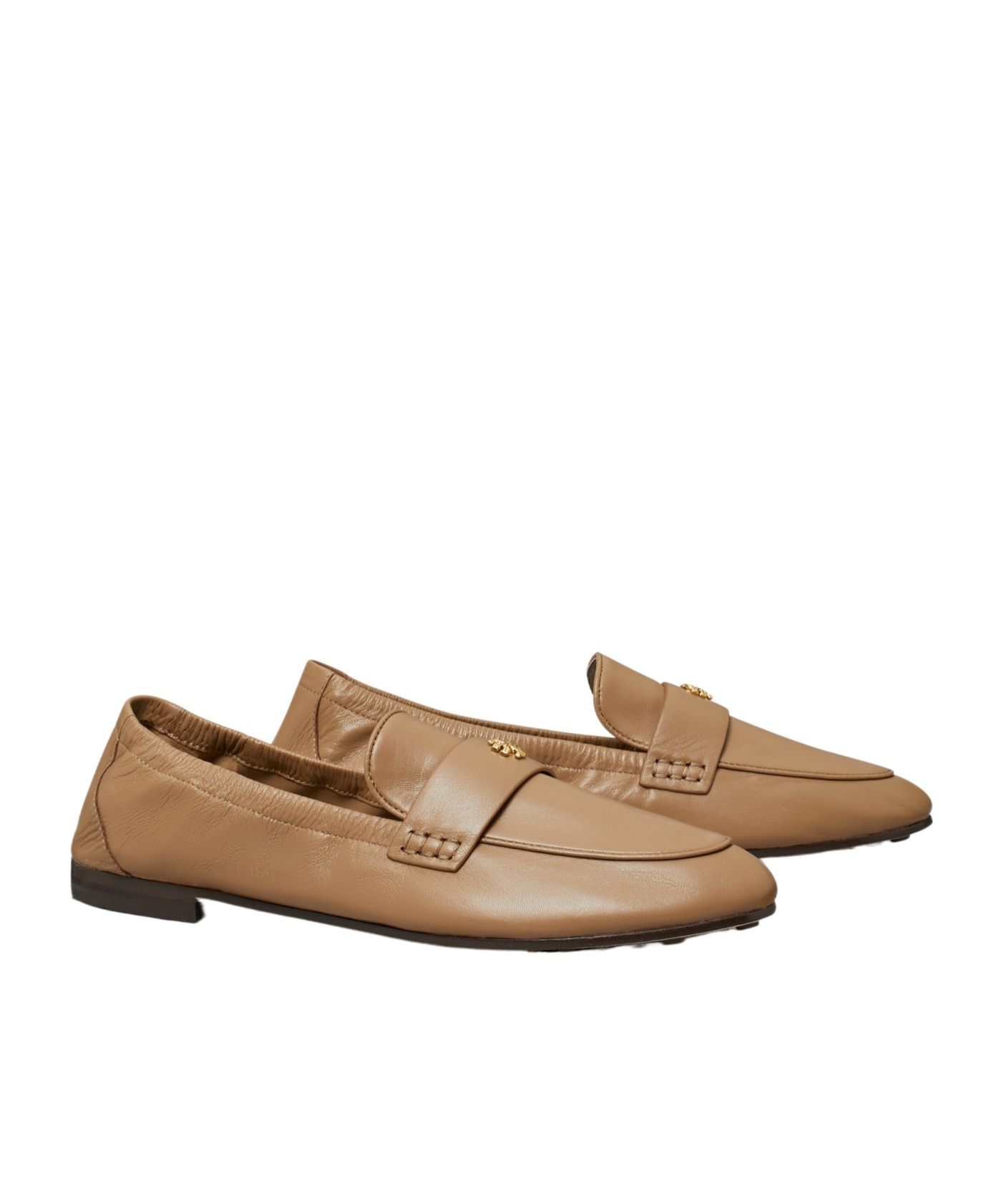 Tory Burch Round Toe Loafers In Khaki