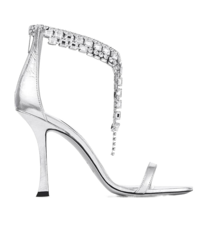 Jimmy Choo Stiletto High-heeled Sandals In Silver