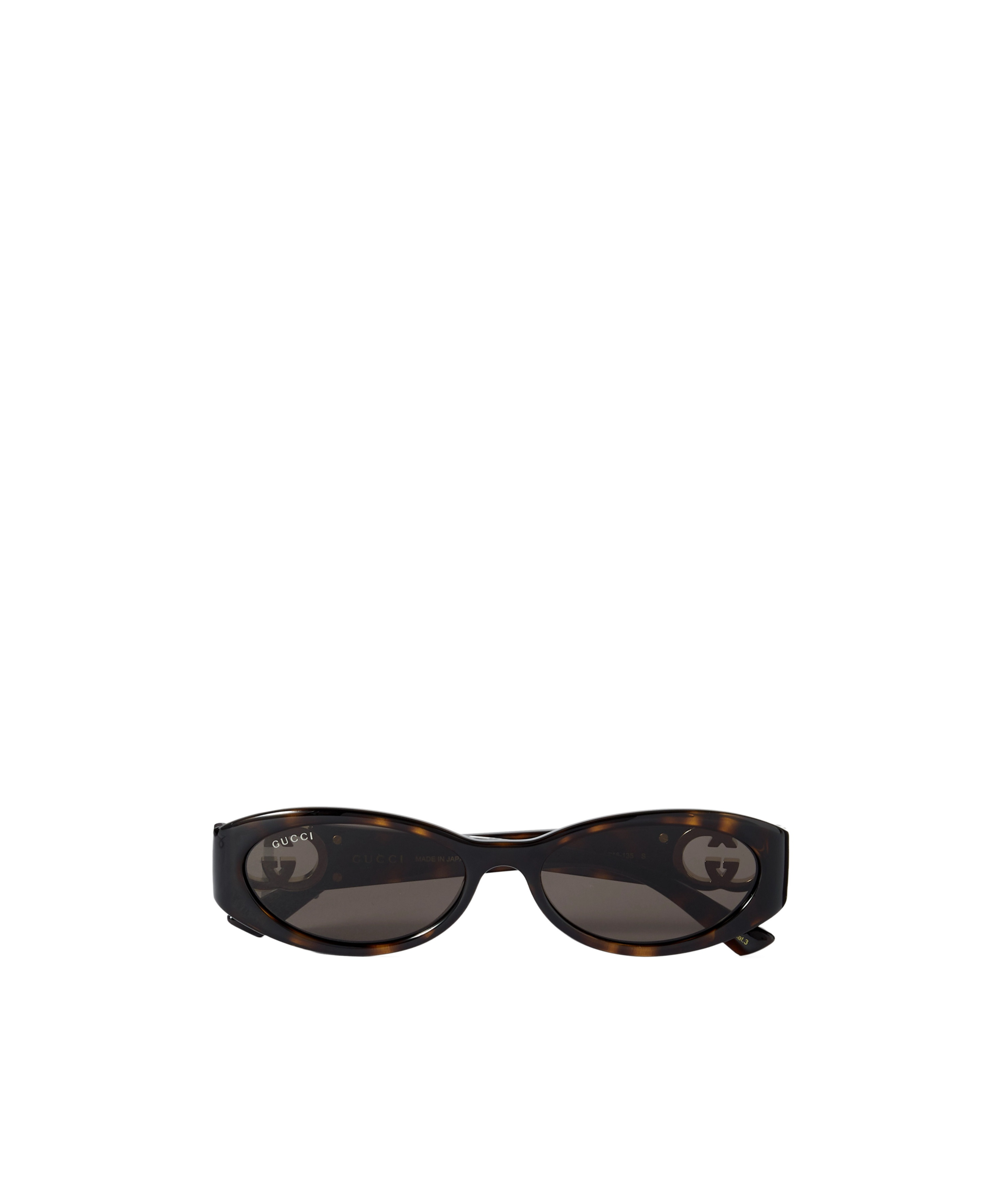 Gucci Oval-frame Sunglasses In Black