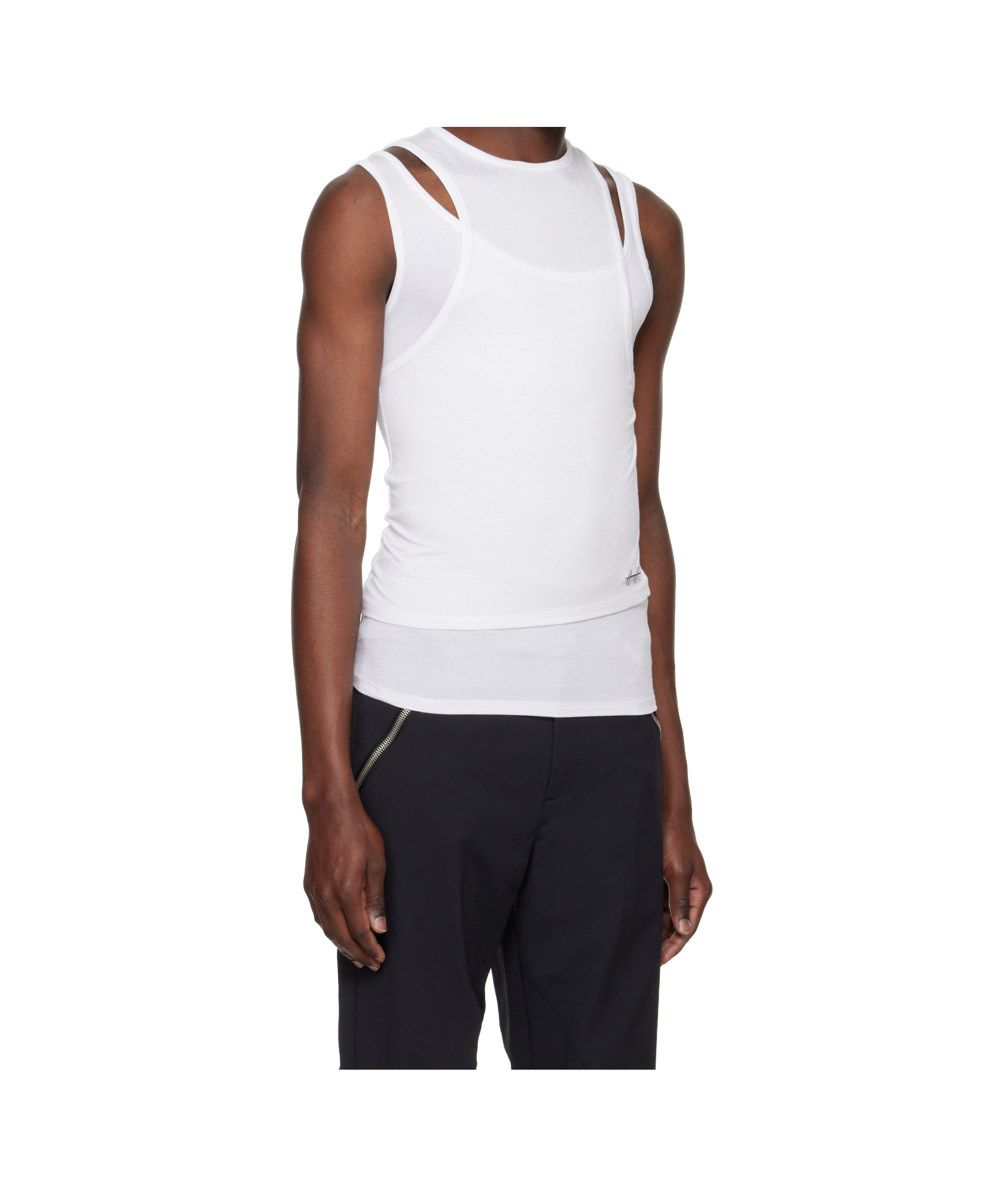 Heliot Emil Eudaimonia Tank Top With Double Shoulder Straps In White