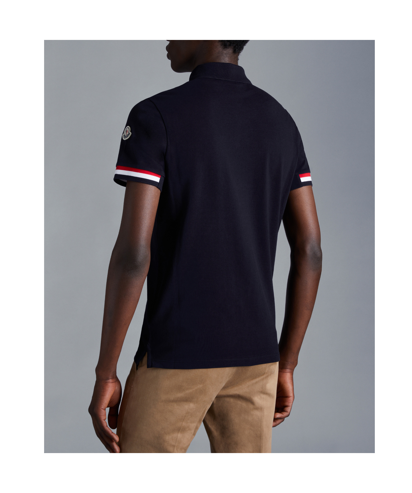 Moncler Logo Polo Shirt In Black