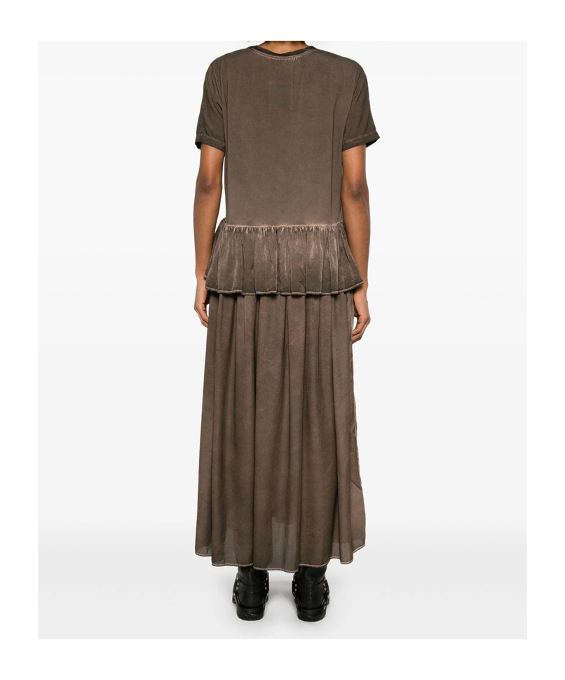 Uma Wang Short Sleeve Dress In Brown