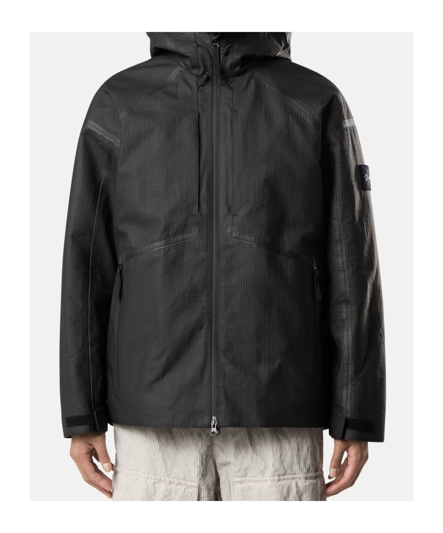 Stone Island Padded Parka With Waterproof Details And Anti-drop In Black